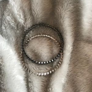 Kendra Scott Remy bangles in gunmetal and silver